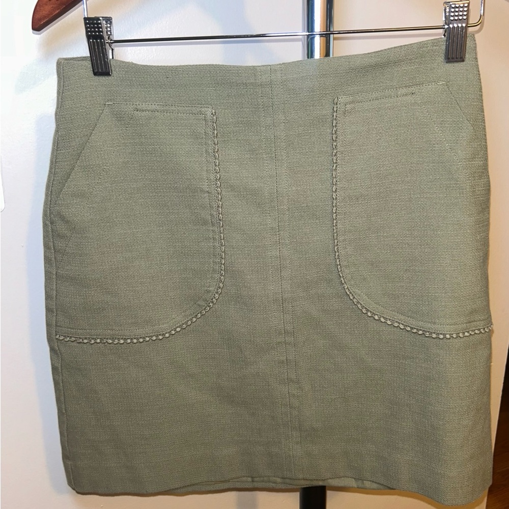 LOFT Olive Mini Skirt
